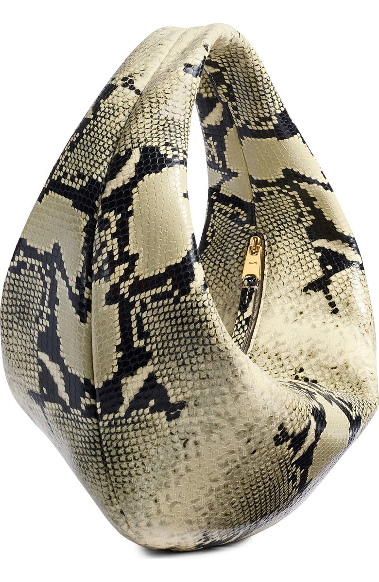 Khaite Medium Olivia Snakeskin Embossed Leather Hobo Bag, Alternate, color, Natural 121