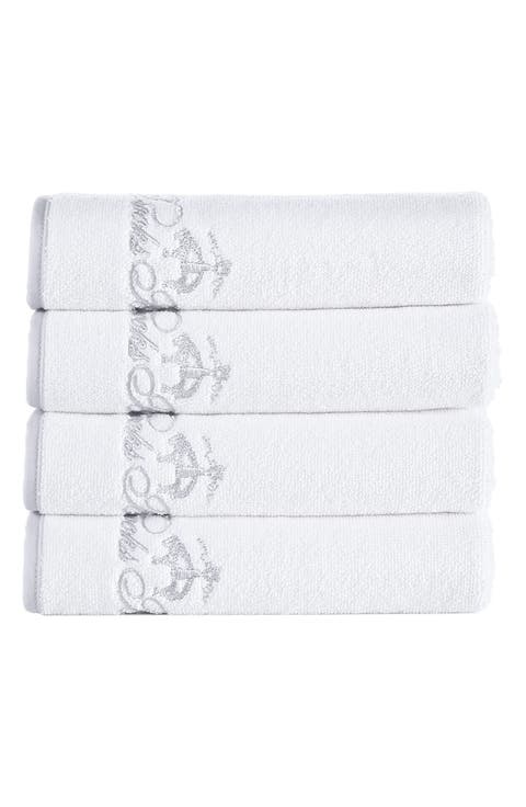 Contrast Frame 4-Pack Turkish Cotton Hand Towels