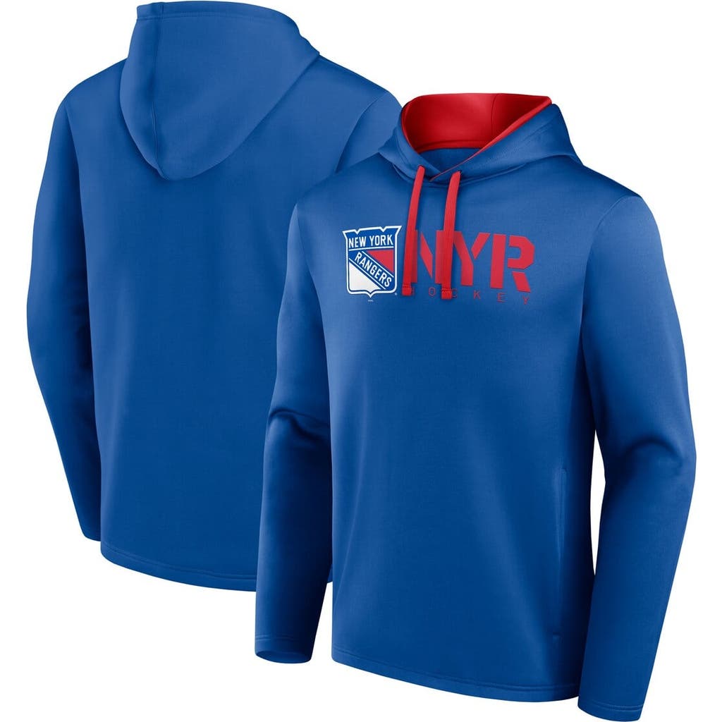 Logo Athletic Blue New York Rangers Head Start Pullover Hoodie
