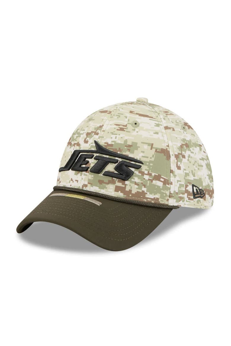 Men's New Era  Camo New York Jets 2025 Salute to Service 39THIRTY Flex Hat, Alternate, color, Camo