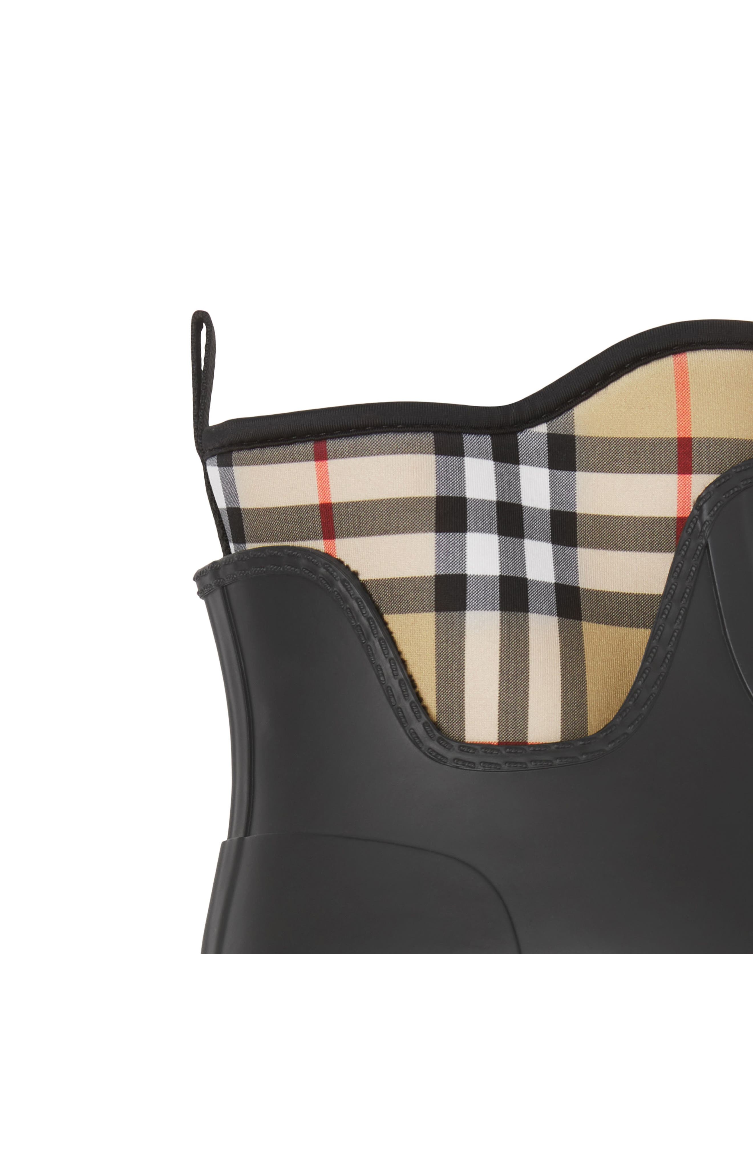 Burberry Flinton Check Waterproof Rain Boot, Alternate, color, 