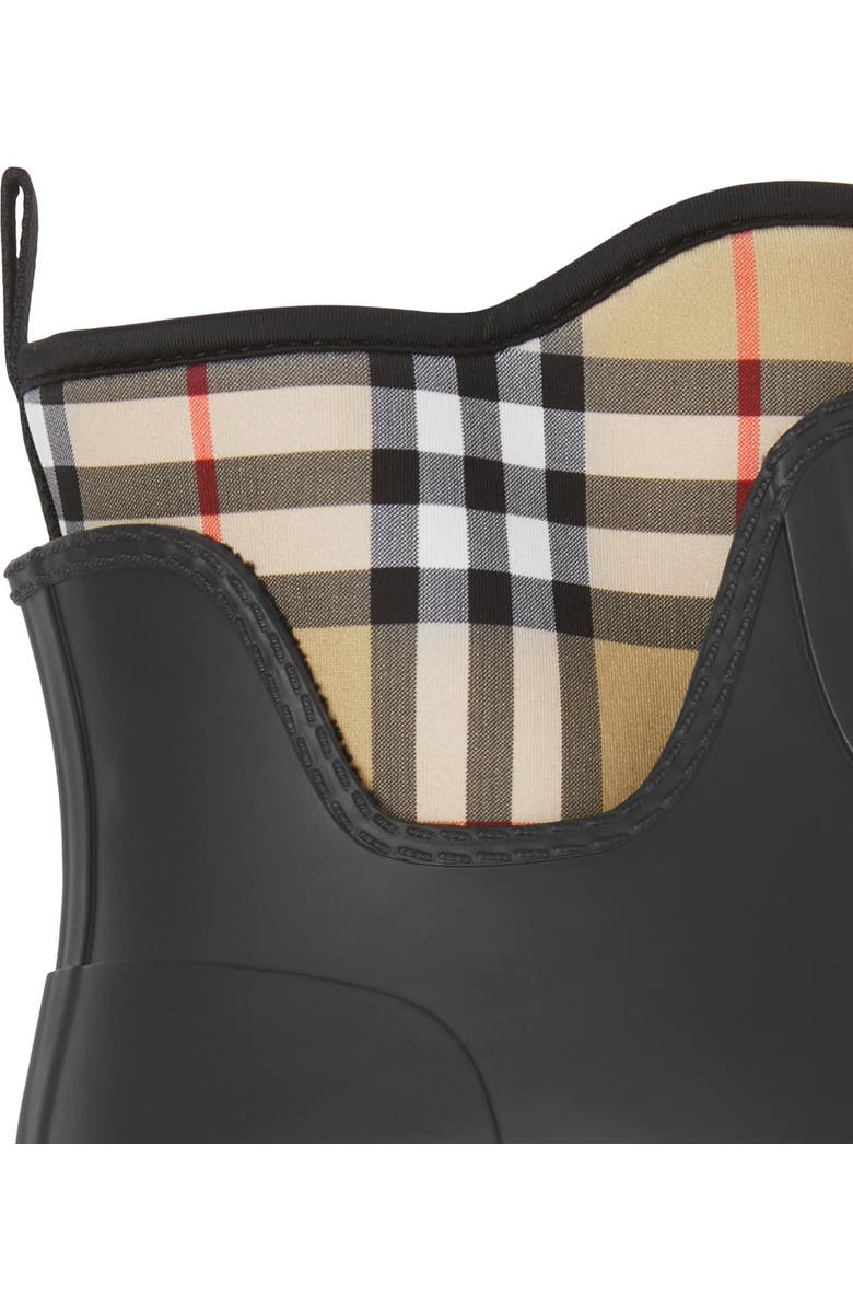 Burberry Flinton Check Waterproof Rain Boot, Alternate, color,
