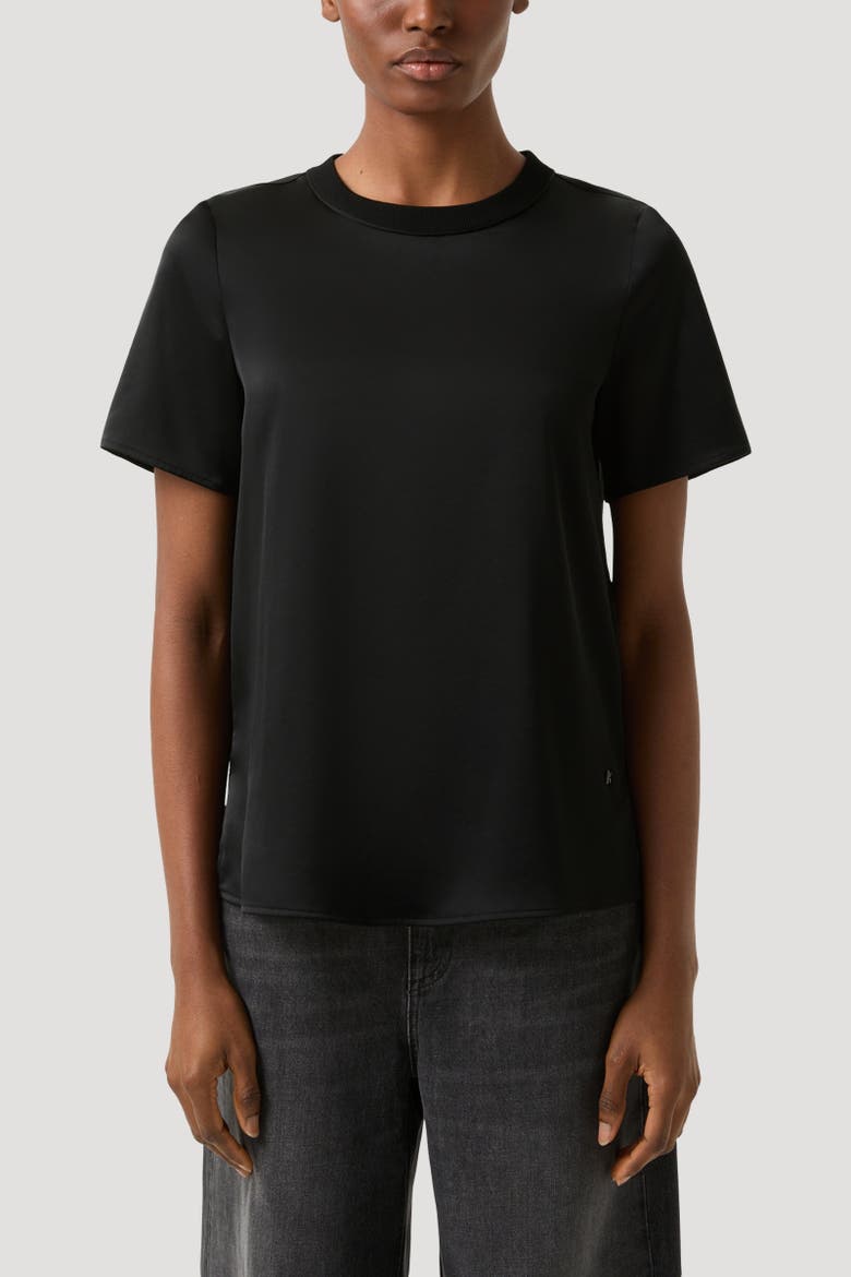 Satin Shirt Dylan, Alternate, color, Black