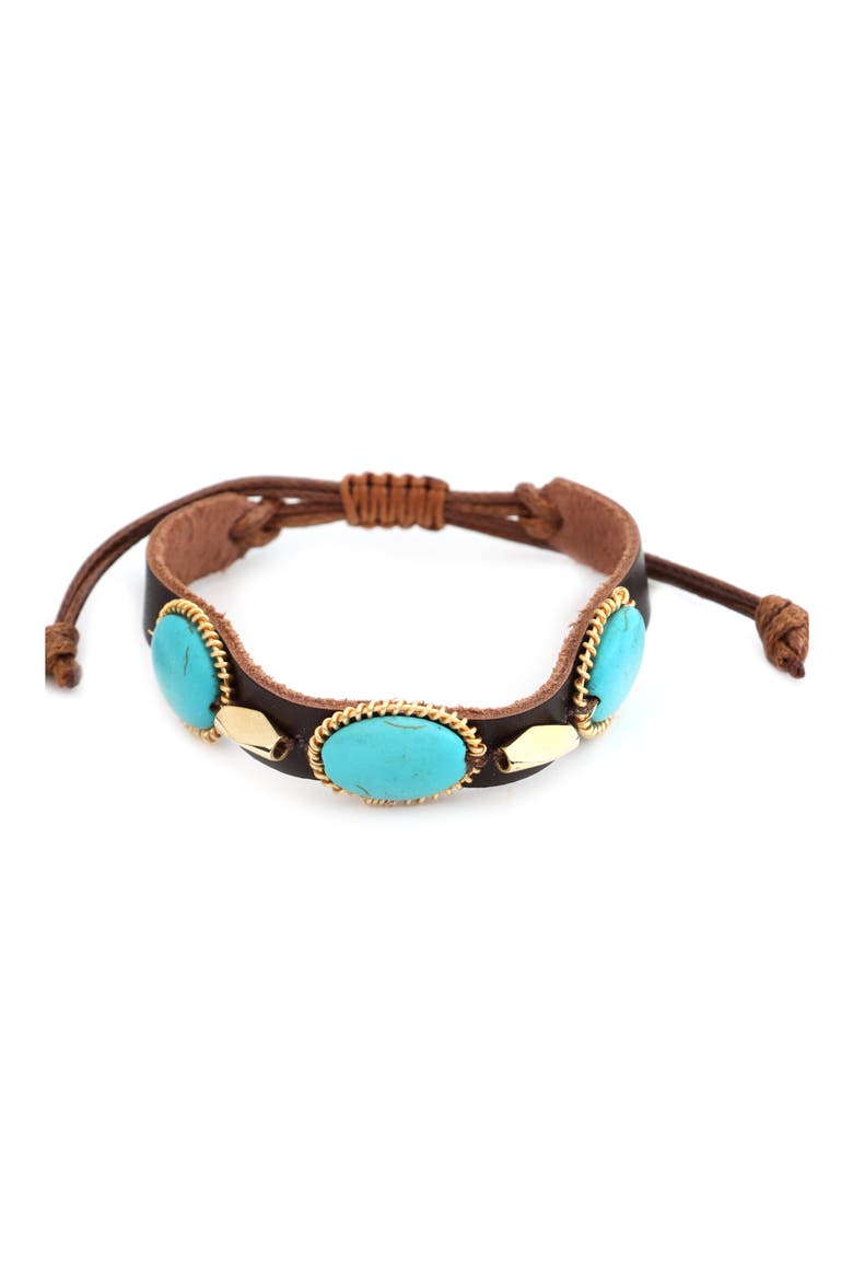 Turquoise Bead Bracelet, Main, color, TURQUOISE