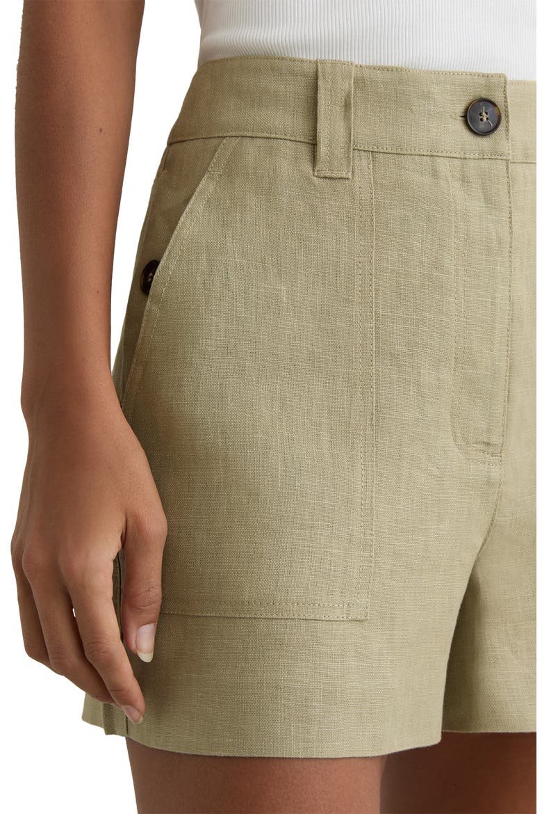 Ashby Linen Shorts, Alternate, color, SAGE GREEN