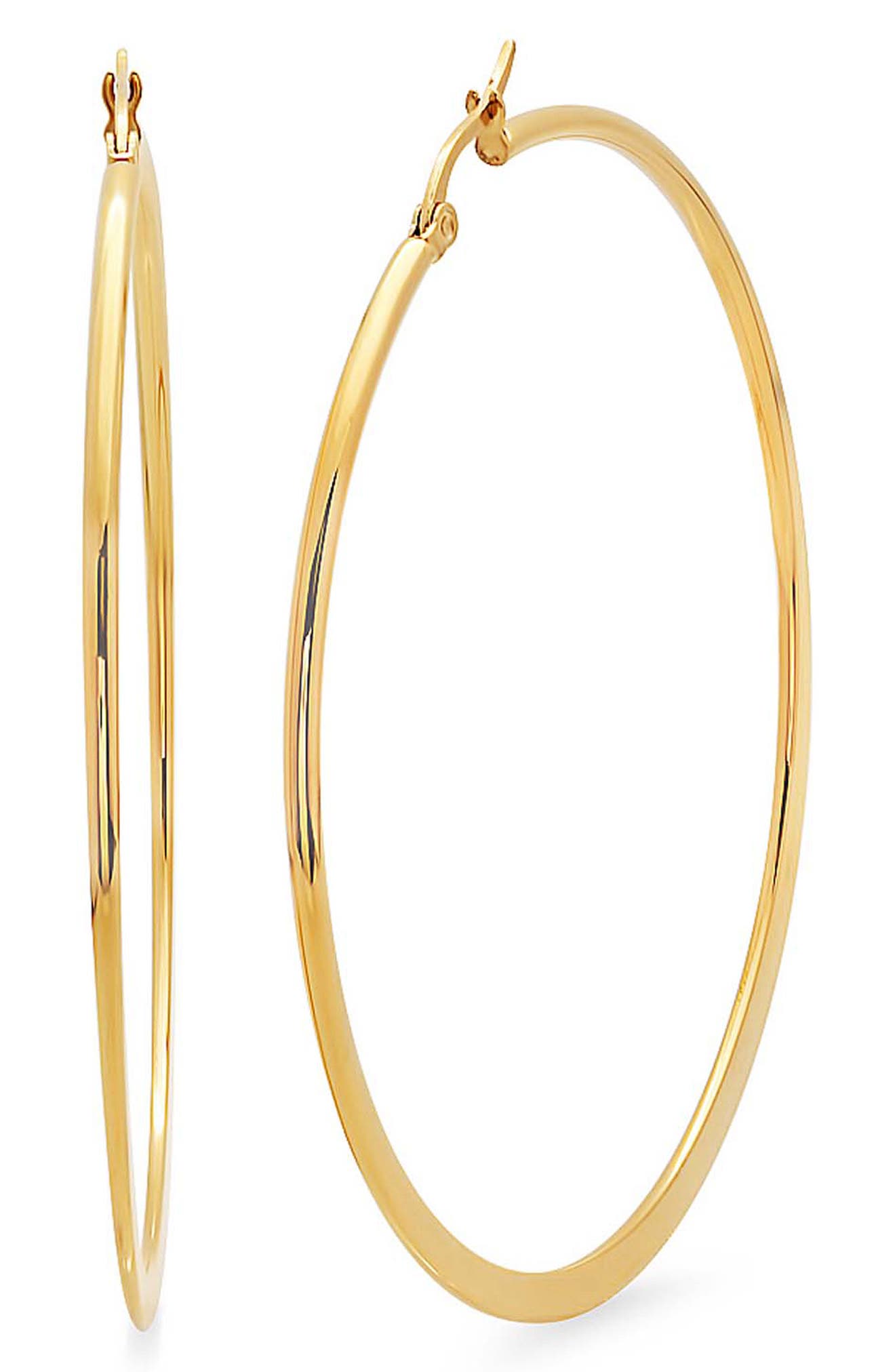 18k Gold Plated Hoop Earrings