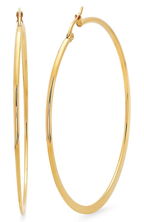 18k Gold Plated Hoop Earrings