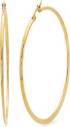 HMY JEWELRY 18k Gold Plated Hoop Earrings