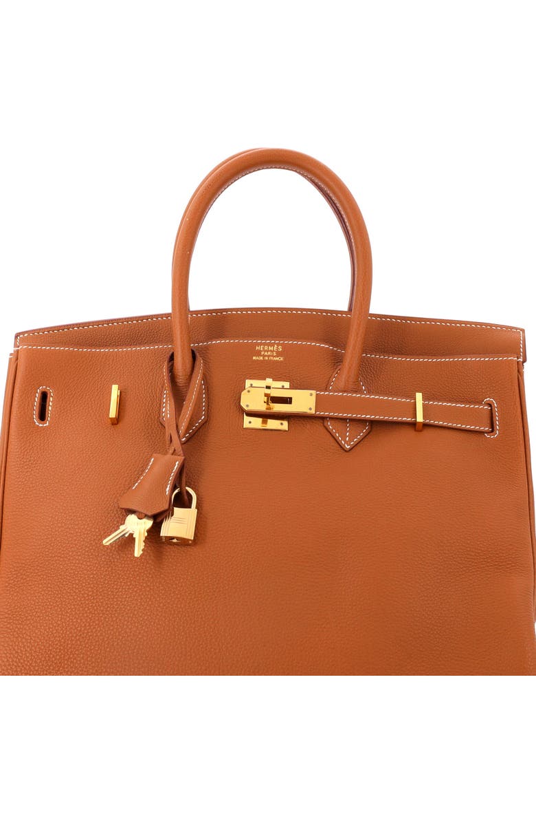 Pre-Owned Hermes Birkin Handbag Brown Togo with Gold Hardware 35, Alternate, color, Gold