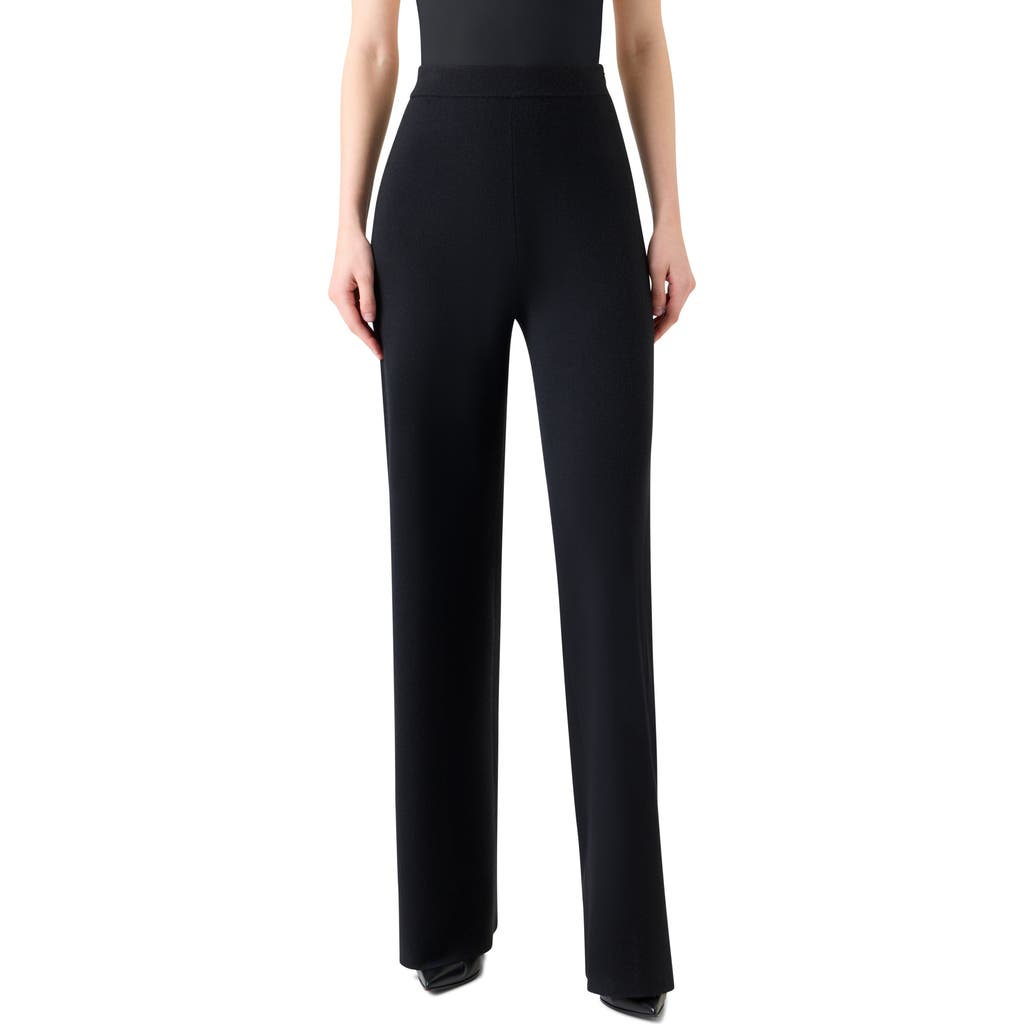 Akris Cashmere & Silk Knit Pants in Black at Nordstrom, Size 10