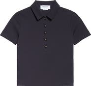 Thom Browne Milano Knit Cotton Polo with Anchor Embossed Buttons
