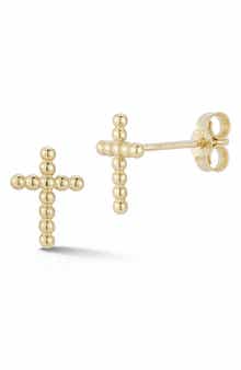 Ember Fine Jewelry Cross Stud Earrings