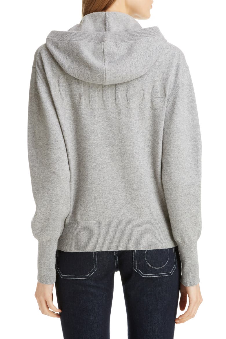 Cashmere Blend Hoodie, Alternate, color, SWAN GREY