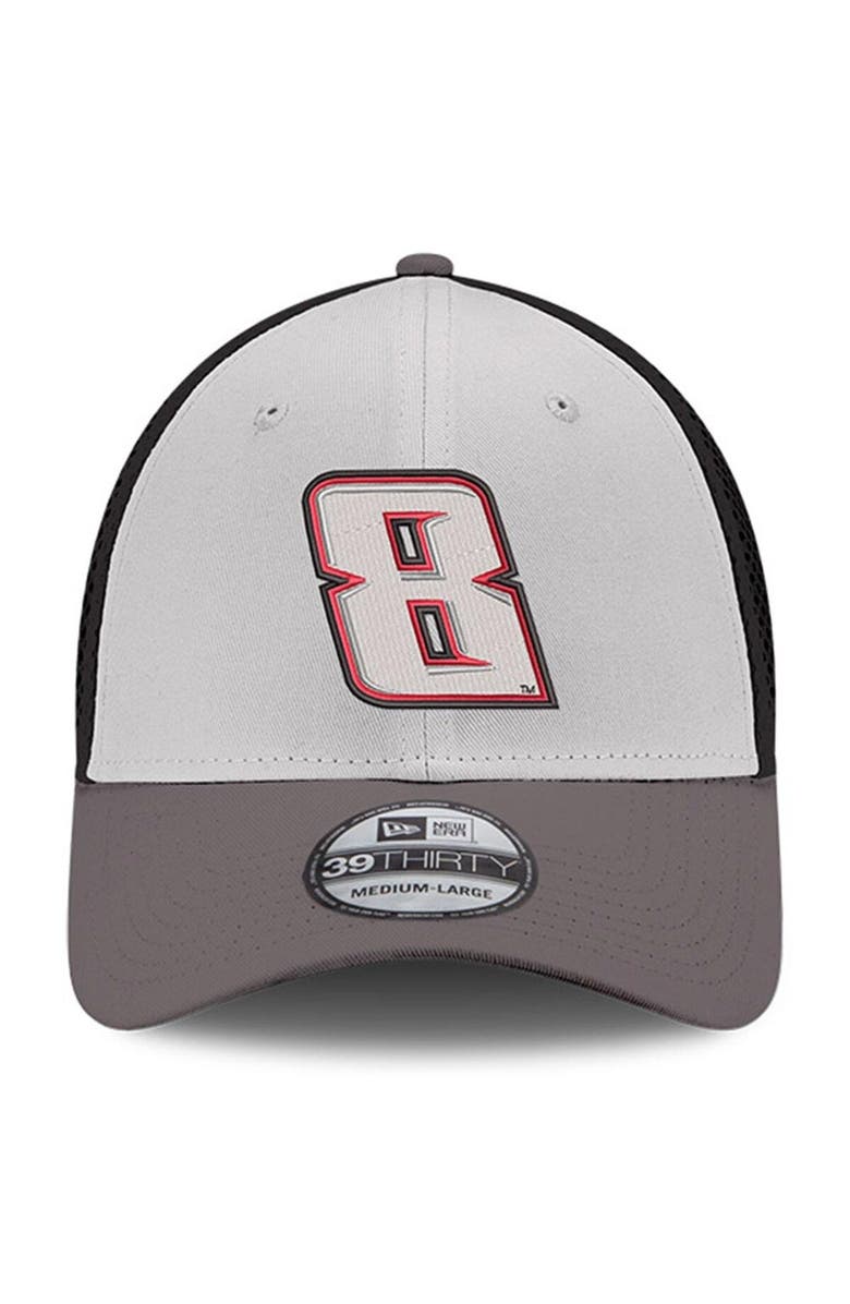 New Era Men's New Era Gray/Black Kyle Busch 39THIRTY NEO Flex Fit Hat, Alternate, color, Gray