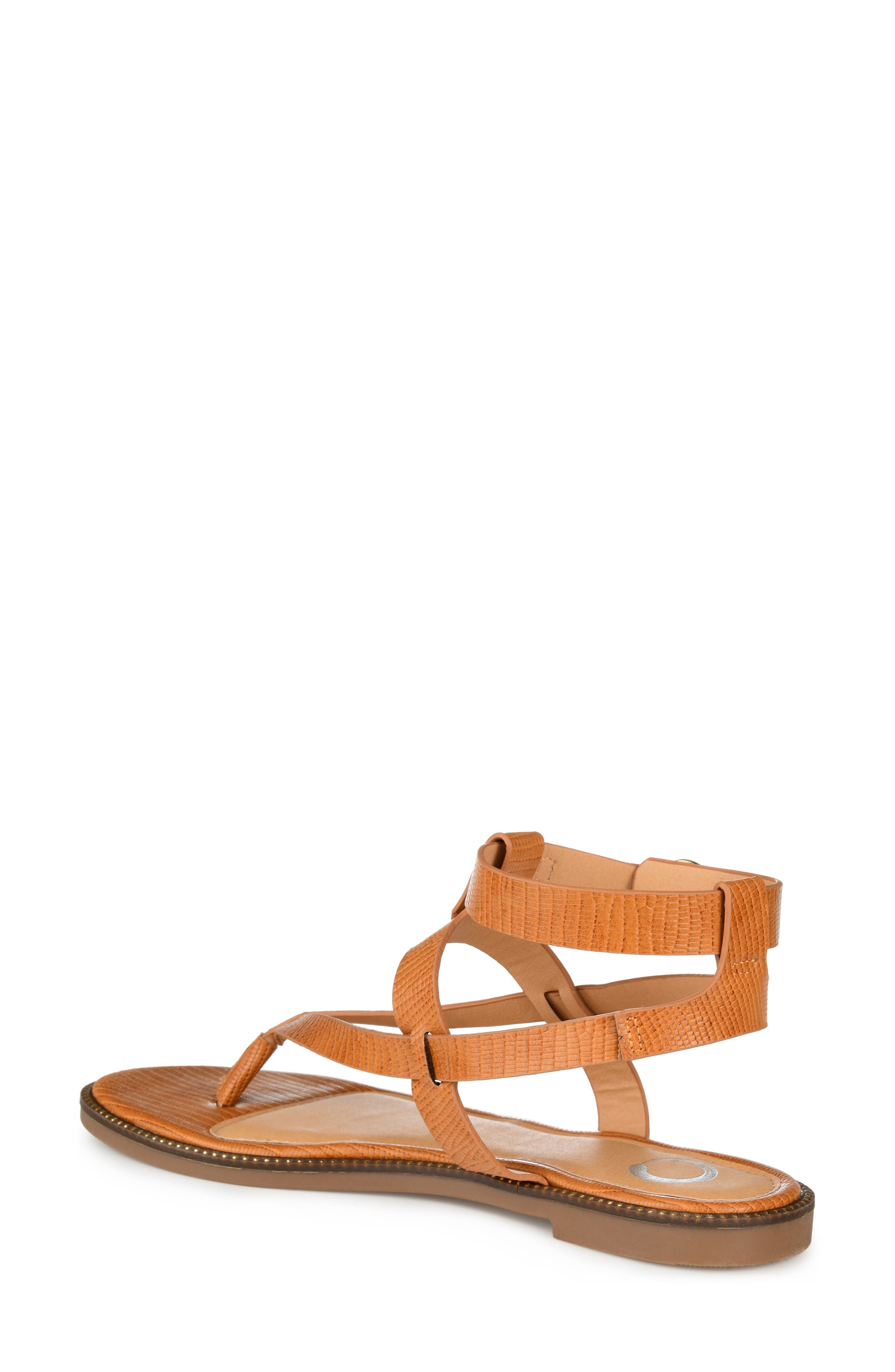 Tangie Snake Embossed Strappy Sandal, Alternate, color, TAN