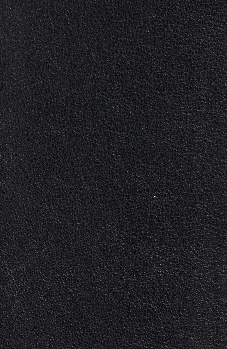 Raina Asymmetric Leather Belt, Alternate, color, Black