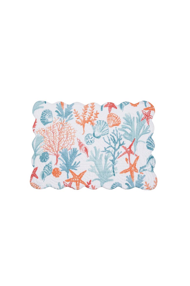 Tangerine Coast Placemats, Set of 6, Alternate, color, Blue