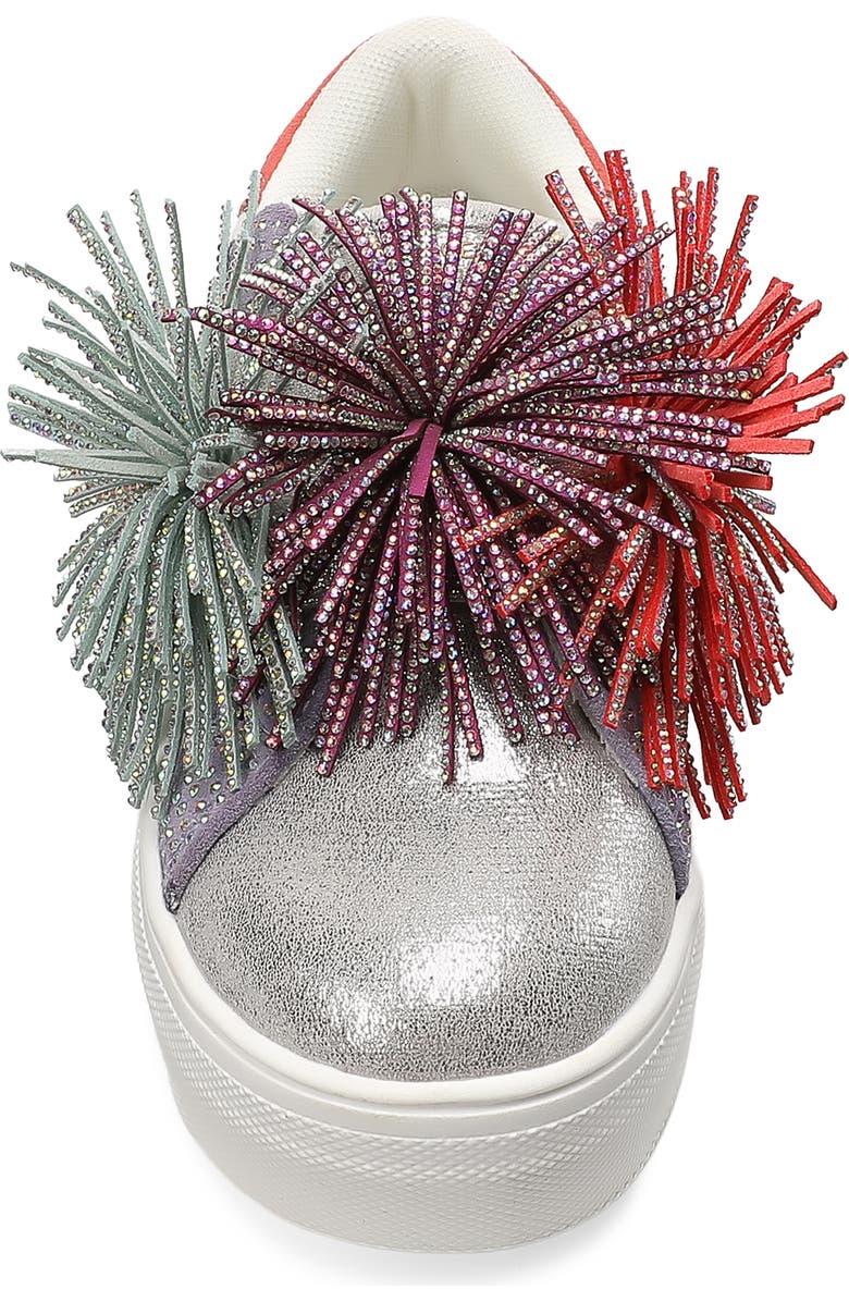 Kurt Geiger London Kids' Laney Fringe Slip-On Sneaker, Alternate, color, Multi