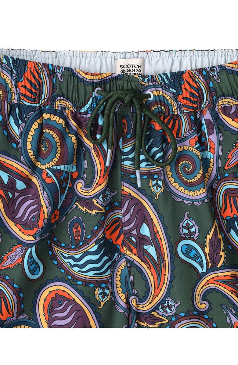 Scotch & Soda Miami Ice Swim Trunks, Alternate, color, Mountain View