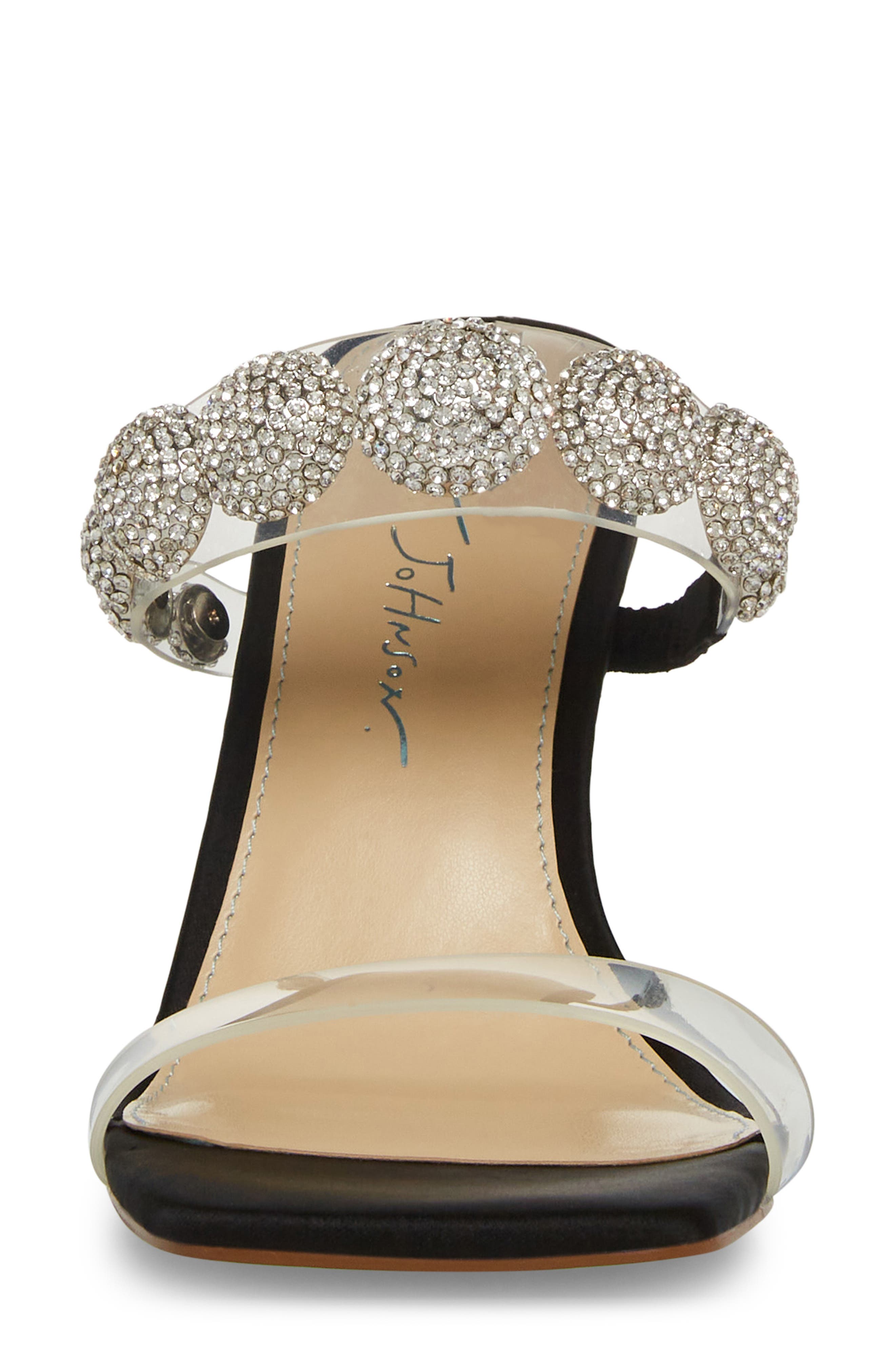 Betsey Johnson Troy Crystal Wedge Sandal, Alternate, color, 