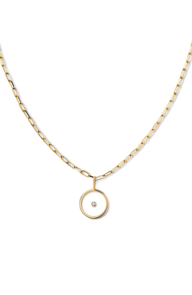 Ana Luisa Gold Pendant Necklace - Gold Floating Diamond Large Necklace, Main, color, Gold