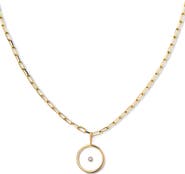 Ana Luisa Gold Pendant Necklace - Gold Floating Diamond Large Necklace