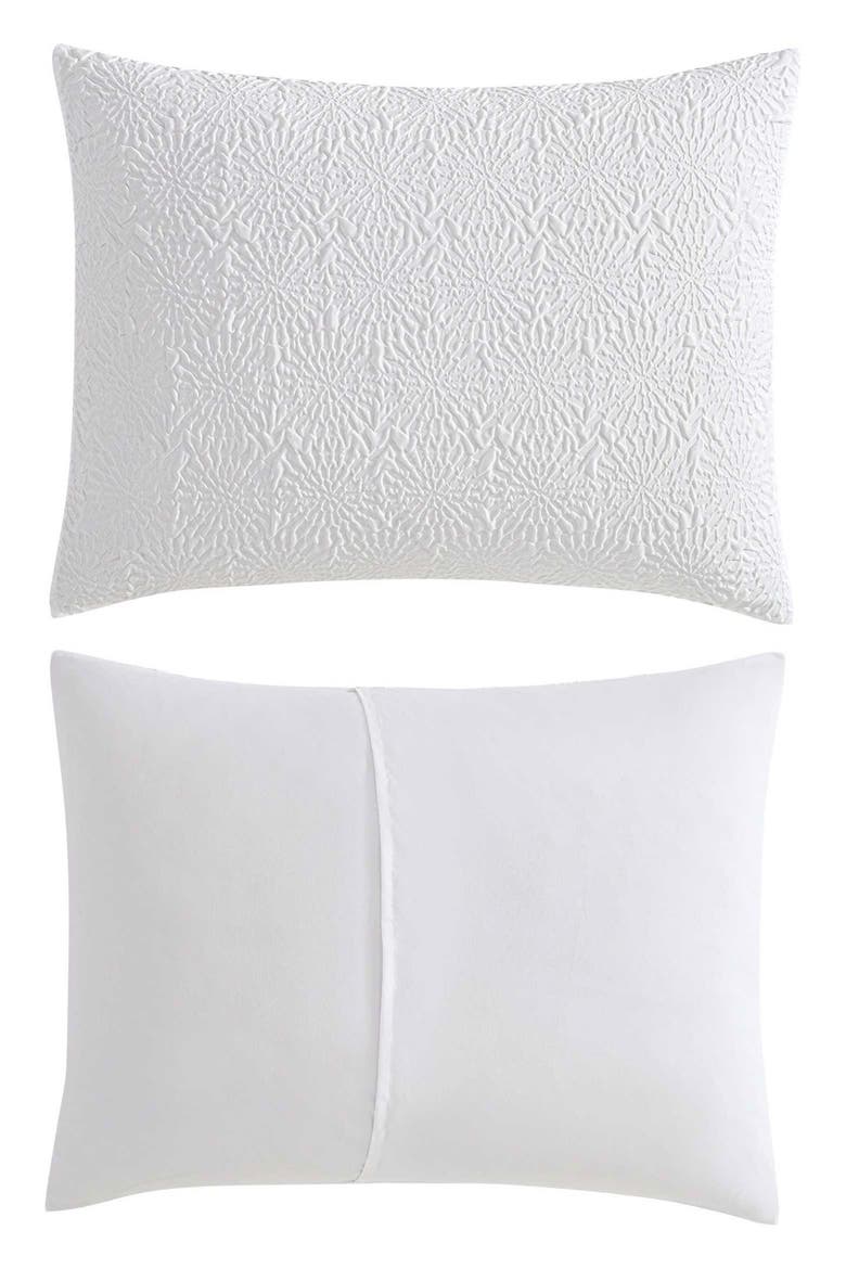 Sunflower Embossed Microfiber Comforter, Sheets & Throw Set, Alternate, color, WHITE