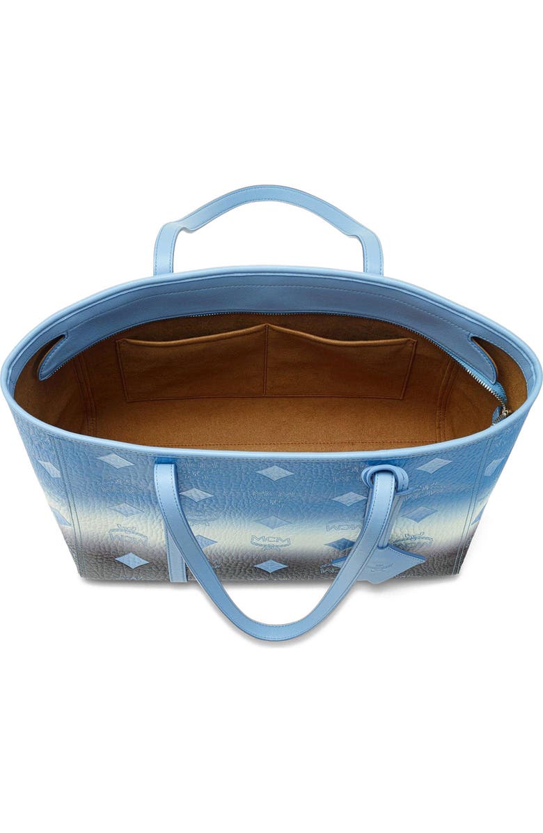 MCM Medium Toni Top-Zip Shopper in Gradation Visetos, Alternate, color, Della Robbia Blue