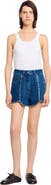SANDRO Rhinestone denim shorts