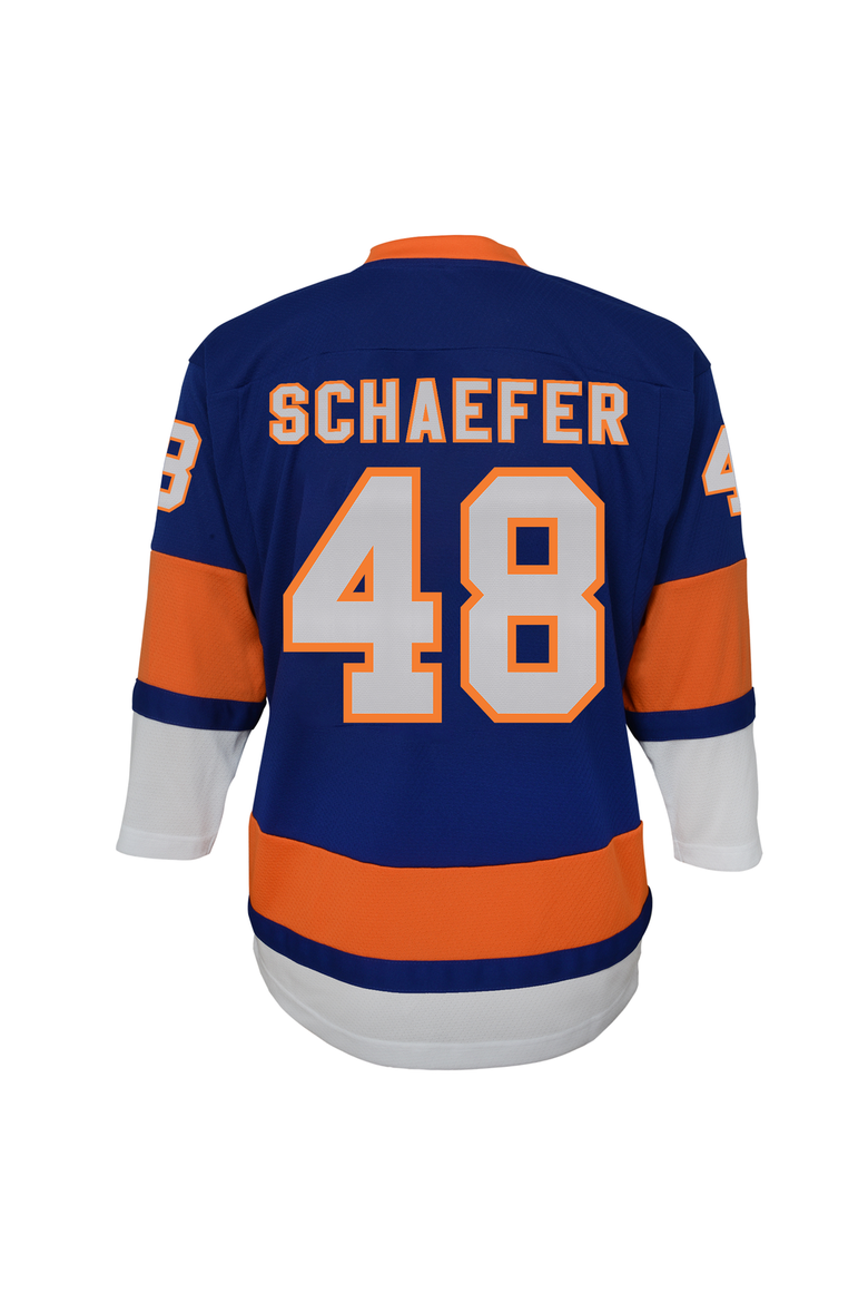 Youth Outerstuff Matthew Schaefer Blue New York Islanders Home Replica Player Jersey, Alternate, color, Blue