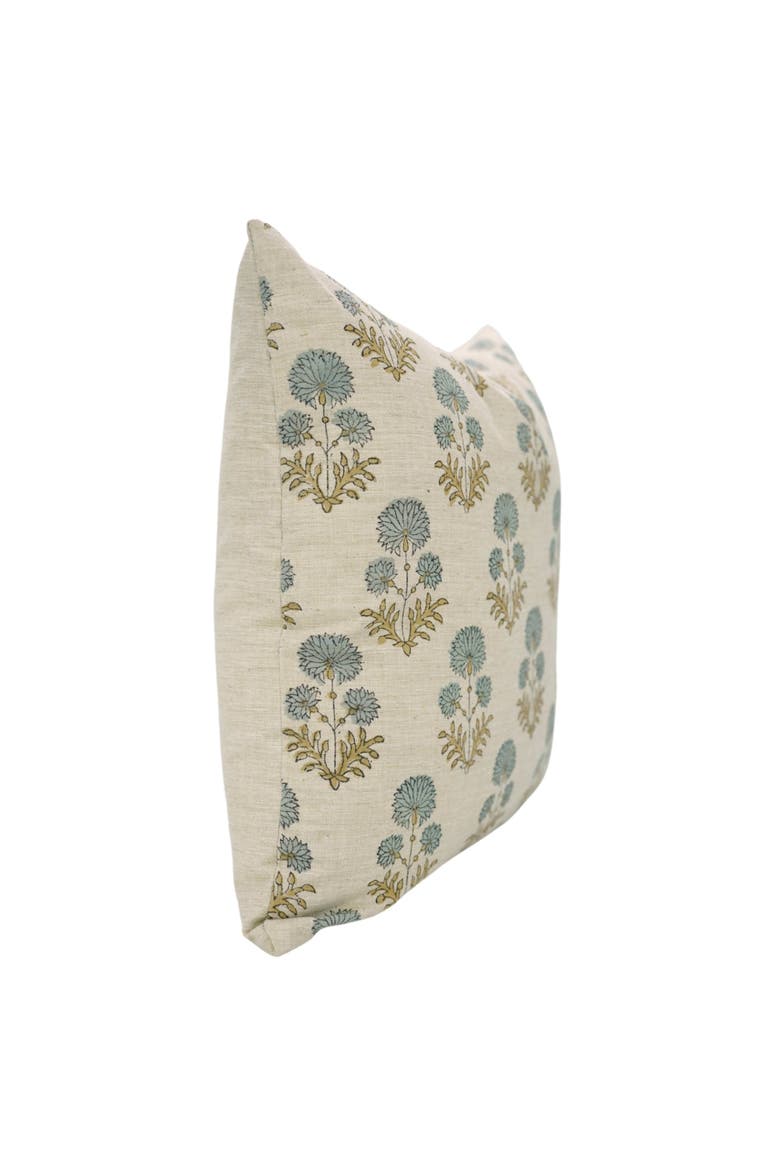 Rishi Handmade Bagru Block Printed Pillow Cover, Alternate, color, Blue