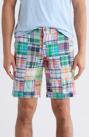 Vintage 1946 Patchwork Madras Flat Front Shorts