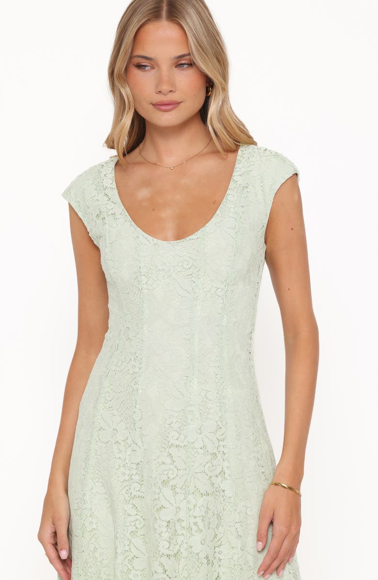 Petal & Pup Mapleton Embroidered Lace Midi Dress, Alternate, color, Sage Green Lace