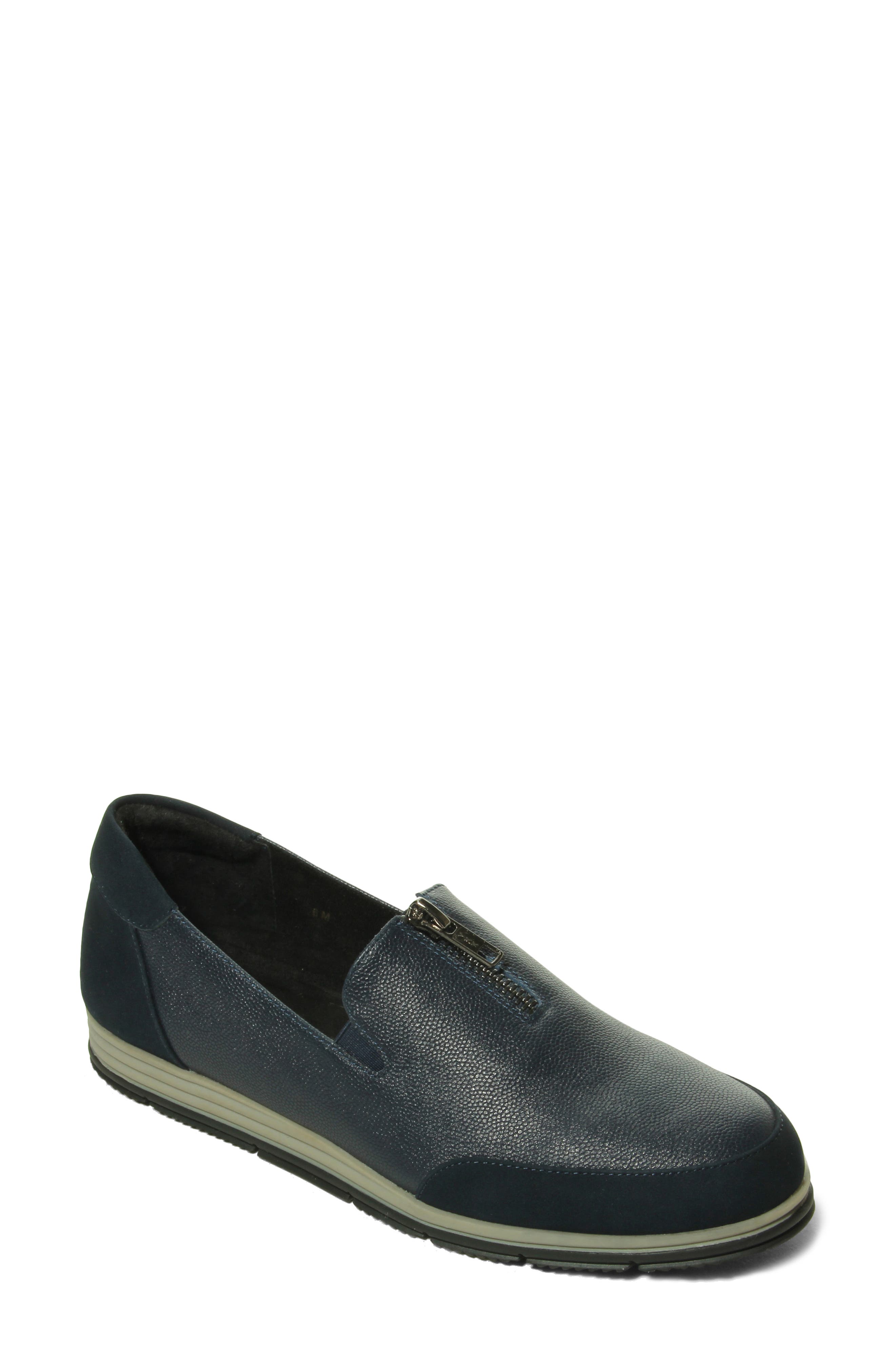 Quaver Flat, Main, color, NAVY LEATHER