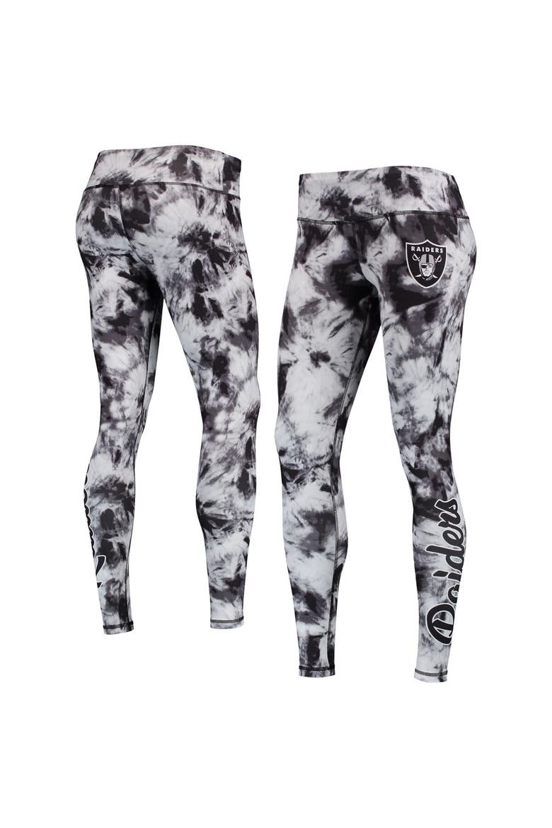 Women's FOCO Black Las Vegas Raiders Tie-Dye Leggings, Main, color, Black