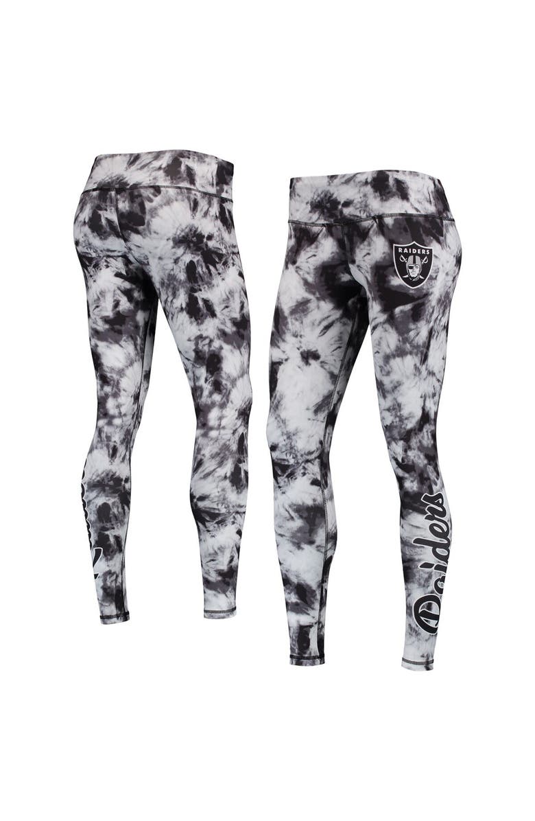 FOCO Women's FOCO Black Las Vegas Raiders Tie-Dye Leggings, Main, color, Black