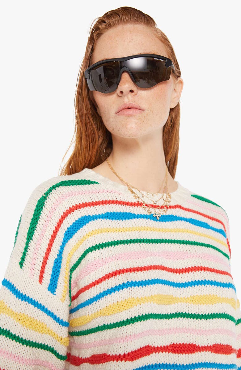 MOTHER The Jumper Wavy Stripe Sweater, Alternate, color, 
