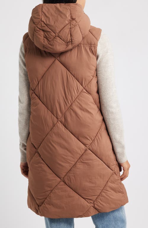 Sam Edelman Quilted Hooded Puffer Vest In Brown