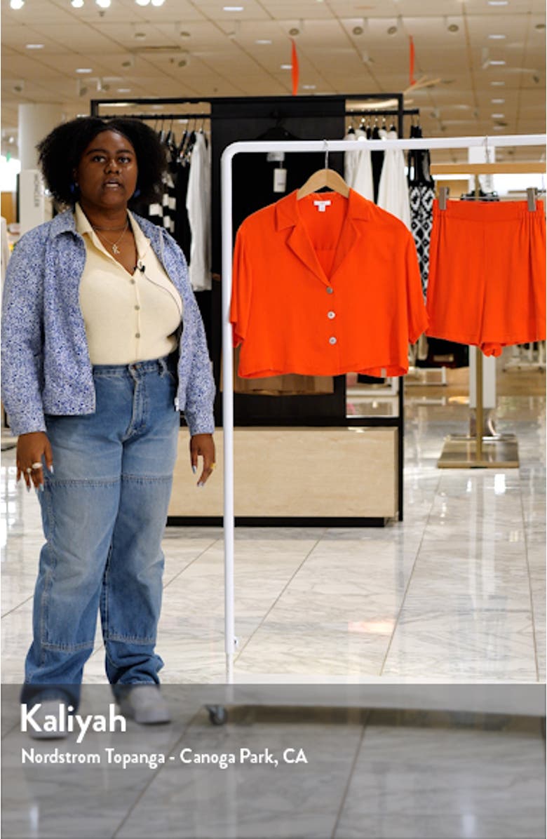 Washable Silk Button-Up Short Pajamas, sales video thumbnail