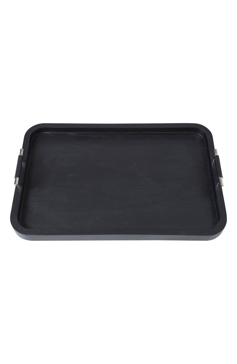 Renwil Hudson Wood Tray, Main, color, Black