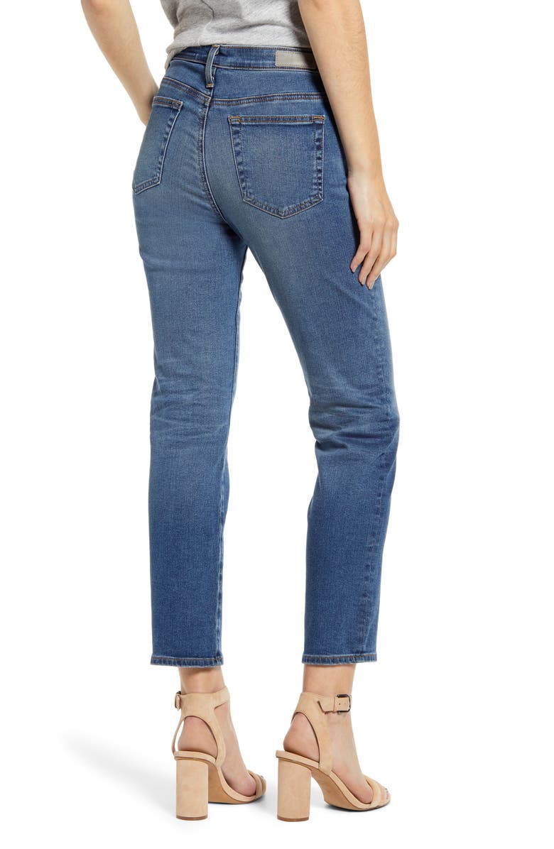 AG The Isabelle High Waist Crop Straight Leg Jeans, Alternate, color, 
