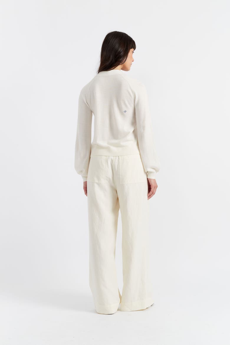 Merino Wool Sailors Knot Sweater, Alternate, color, Cream