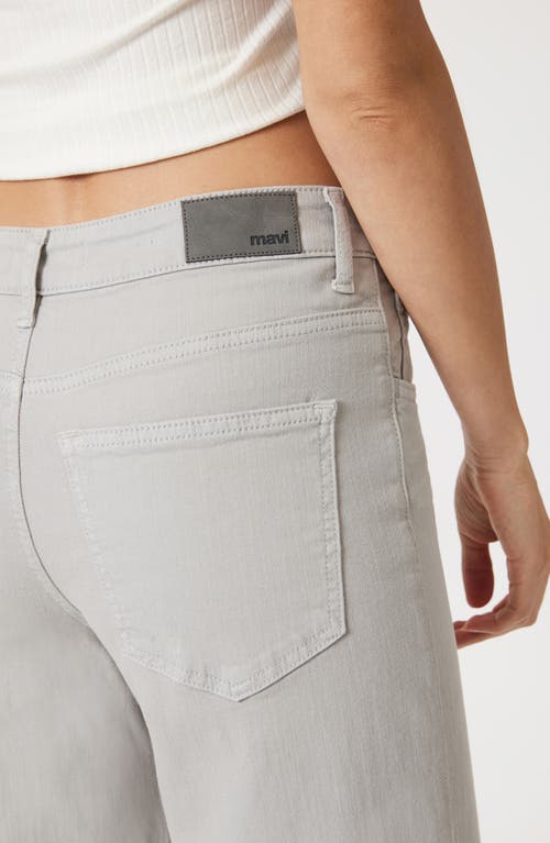Shop Mavi Jeans Alena High Waist Wide Leg Twill Pants In Mirage Gray Flex Blue
