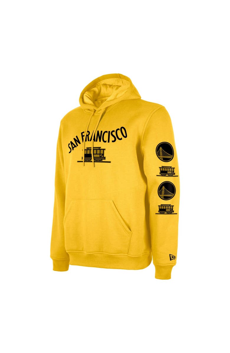 New Era Men's New Era Gold Golden State Warriors 2023/24 City Edition Pullover Hoodie, Alternate, color, 