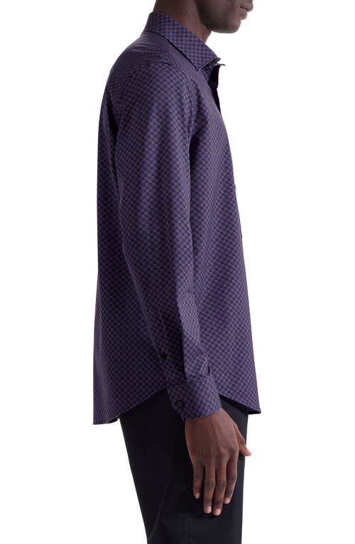 Bugatchi James Ooohcotton® Check Button-up Shirt In Purple