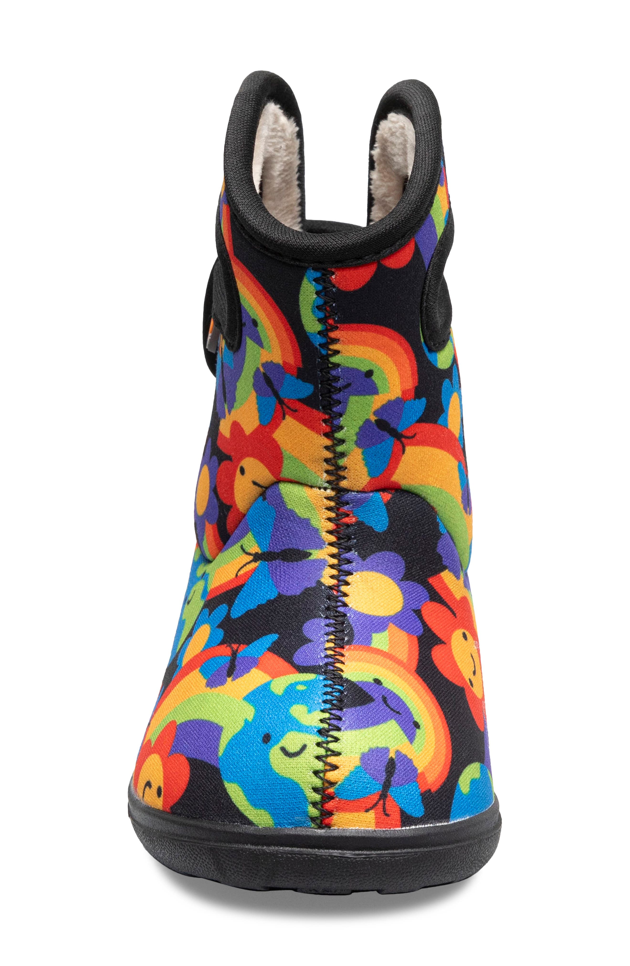Bogs Kids' Baby Bogs II Rainbow Planet Insulated Rain Boot, Alternate, color, Black Multi
