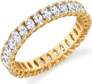 Crislu Oval Cubic Zirconia Eternity Band Ring