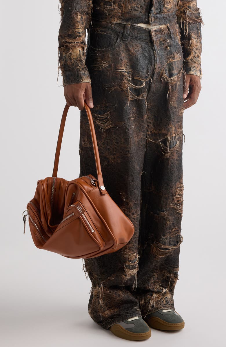 Acne Studios Medium Camero Leather Shoulder Bag, Alternate, color,