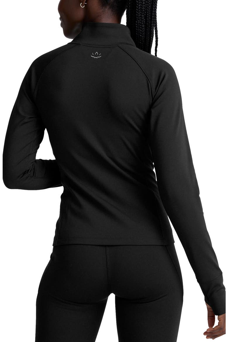 Pacer Fleece Quarter Zip Pullover, Alternate, color, BLACK