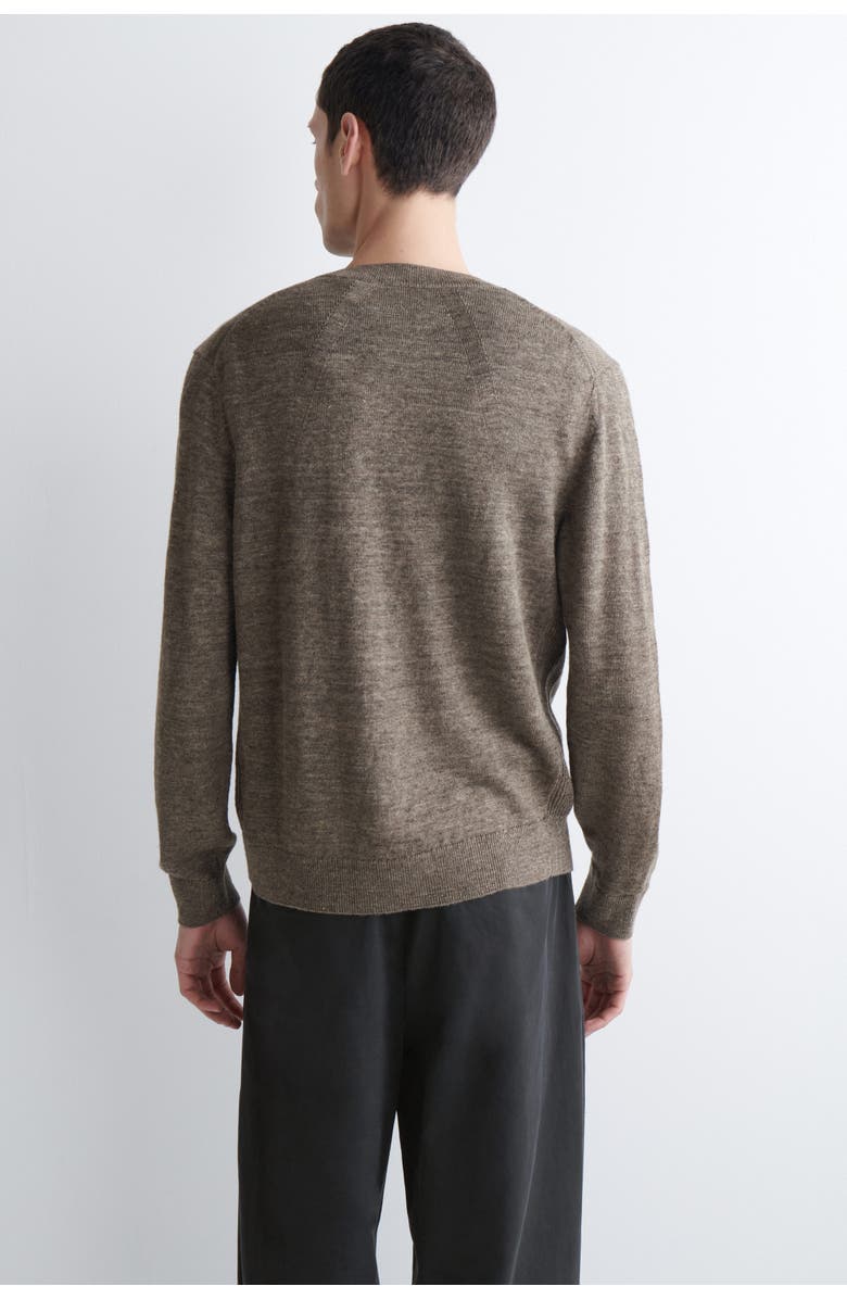 COS Knitted Linen Cardigan, Alternate, color, Taupe Mélange